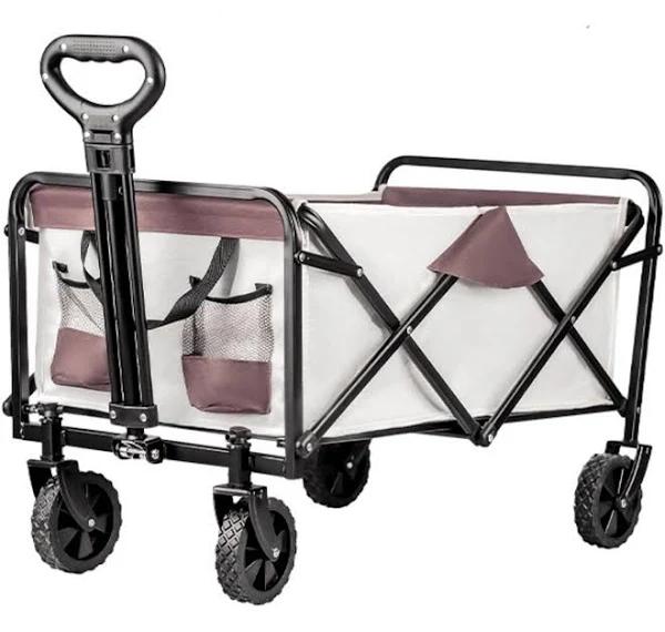 Collapsible Foldable Wagon, Heavy Duty Folding Wagon Portable, Beach Cart Large Capacity, Collapsible Wagon for Sports, Shopping, Camping