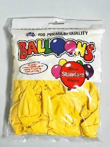 Balloons Alpen 30cm Yellow Pk100