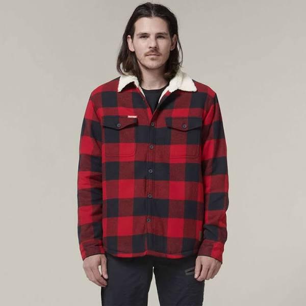 Hard Yakka Heritage Trucker Sherpa Jacket - Red 3XL