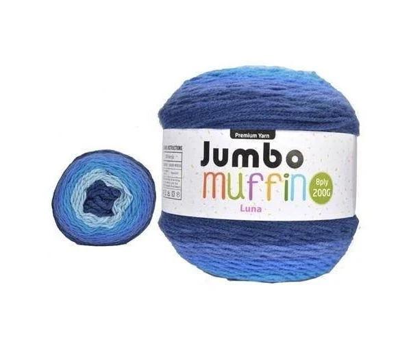 Jumbo Muffin Premium Knitting Yarn 8ply 200g Luna