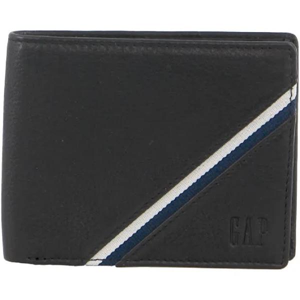 Gap Mens Leather Slimline Bi-Fold Wallet - Black