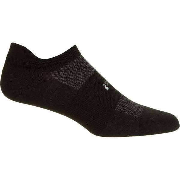 Feetures High Performance Ultra Light Cushion No-Show Tab Socks Black / Large