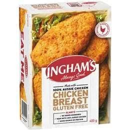 Ingham's Chicken Breast Schnitzel Gluten Free 400g