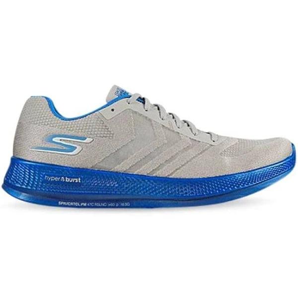 Mens Skechers Go Run Razor Grey/Blue Casual Running Shoes - Earn Everyday Rewards, Afterpay Available