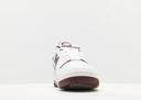 New Balance White & Burgundy 550 Sneakers