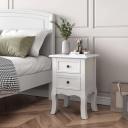 French Bedside Table Nightstand Set of 2 - White