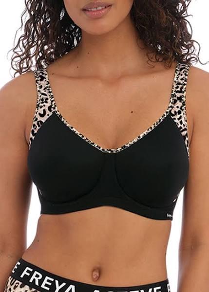 Freya Sonic Underwire Molded Spacer Sports Bra, Pure Leopard Black (AC4892) 34d