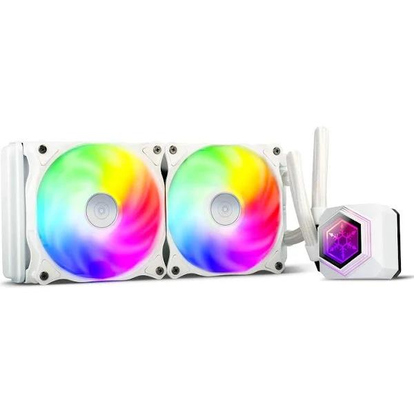 Silverstone Permafrost V2 240W ARGB Liquid CPU Cooler - White, SST-PF240W-ARGB-V2 CPU Water Cooling