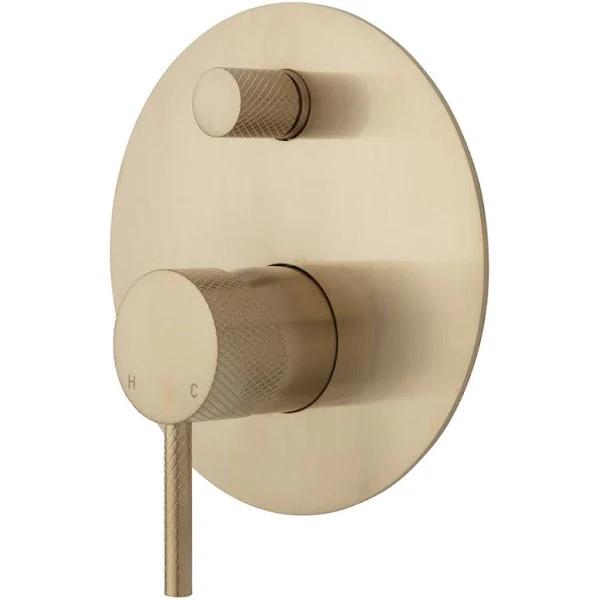 Fienza Axle Wall Diverter Mixer / Large Plate - Urban Brass