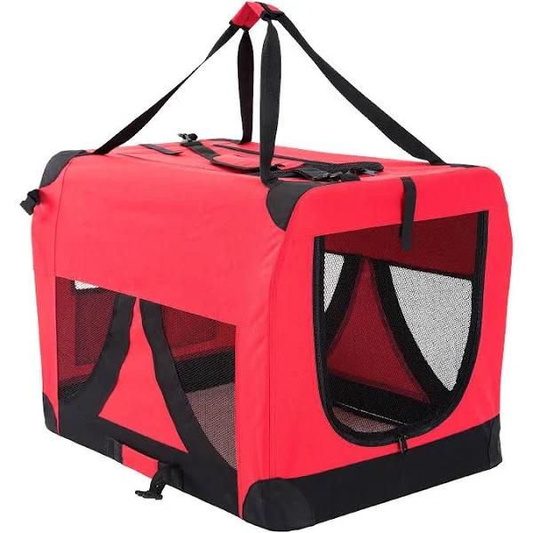 Paw Mate Portable Soft Dog Cage Crate Carrier L Red