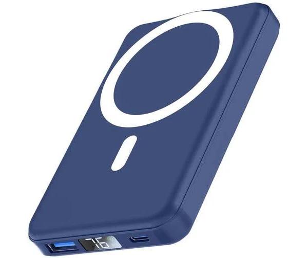 Magnetic Power Bank Wireless Charger 10000mAh 22.5w Led Display Type-c Magsafe Charge - Blue