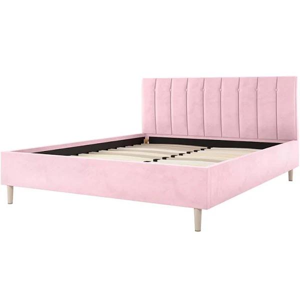 Luxo Furniture Kelly Velvet Bed Frame - Pink