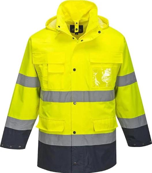 Portwest Mens S162 3 in 1 Lite Hi-Vis Jacket Yellow/Navy 3XL