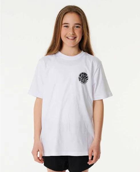 Boy's Rip Curl Wetsuit Icon Tee - Kids Tee (Colour: White, Size: 16)