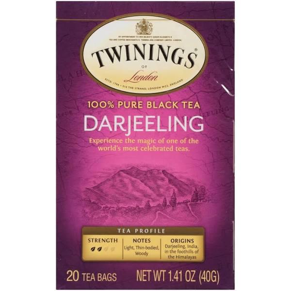 Twinings 100% Pure Black Tea Darjeeling 20 Tea Bags 1.41 oz (40 g)