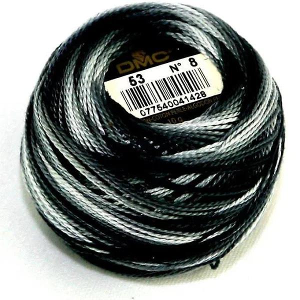 DMC Pearl Cotton Ball Size 8 87yd Variegated Steel Grey