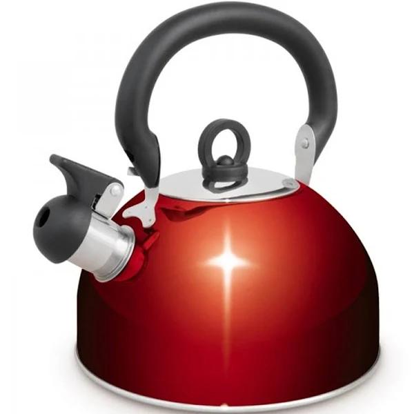 Campfire 4L Stainless Steel Whistling Kettle Red