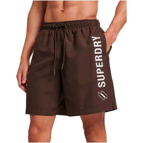 Superdry Code Applique 19 Swimming Shorts Brown 2XL Man