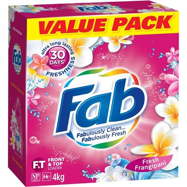 Fab Fresh Frangipani Laundry Detergent Powder 4kg