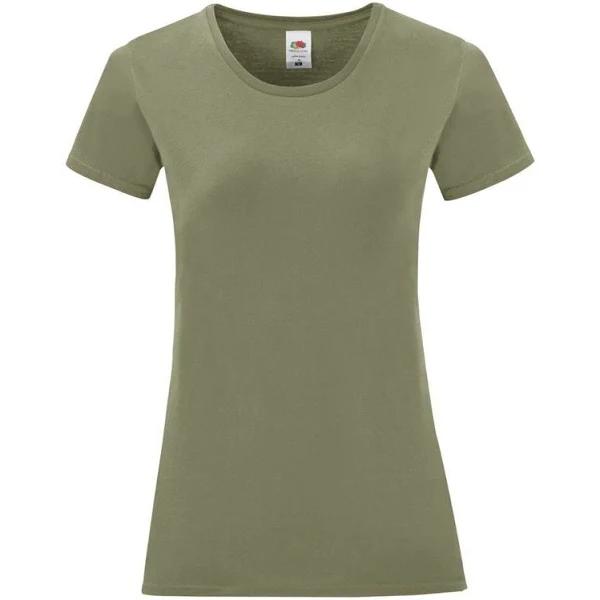 Fruit of The Loom Womens/Ladies Iconic T-Shirt Classic Olive Green M