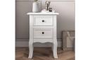 French Bedside Table Nightstand Set of 2 - White