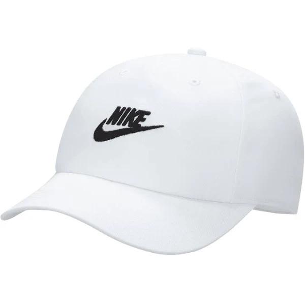 Nike Club Kids' Unstructured Futura Wash Cap - White - 50% Organic Cotton