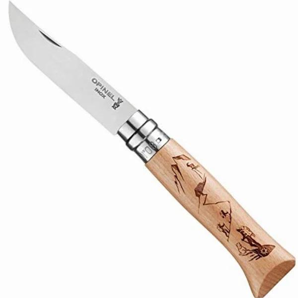 Opinel Alpine Adventures #08 Hiking Stainless Steel Knife - 8.5cm