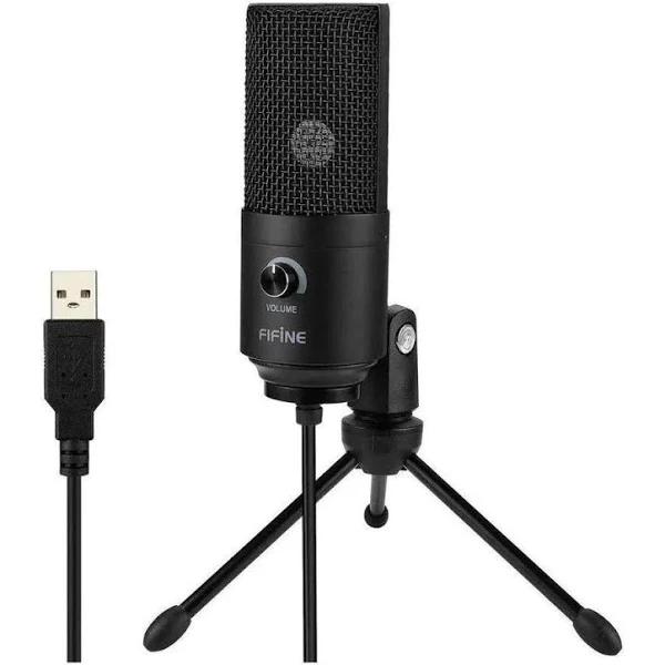 USB Microphone,Fifine Metal Condenser Recording Microphone For Laptop Mac or Windows Cardioid Studio Recording Vocals, Voice Overs,Streaming