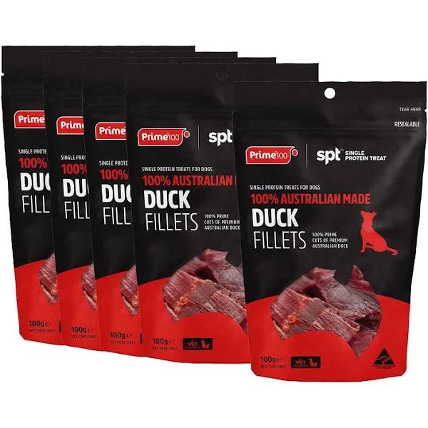 Prime100 SPT Single Protein Duck Fillet Treats for Dogs 500g by Budget Pet Products