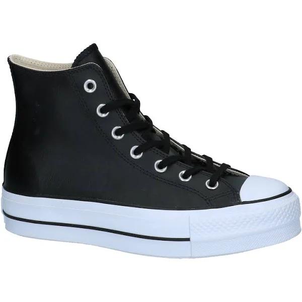 Converse Black Leather Chuck Taylor All Star Lift Hi Sneakers