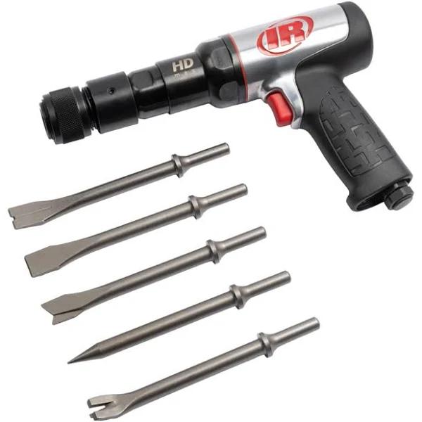 Ingersoll Rand 135MAXK Air Hammer Kit, Includes 5-peice Chisel Set, 2600 Bpm, 3" Stroke, 3/4" Bore Diameter