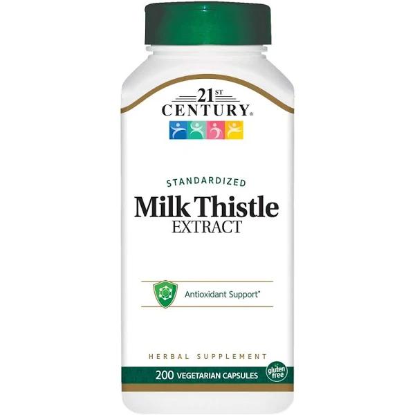 21st Century Milk Thistle Extract, Maximum Strength, Capsules - 200 capsules