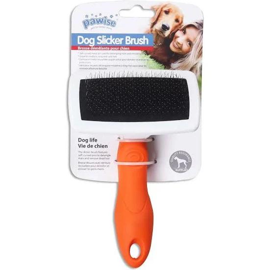 Dog Slicker Brush Medium Cat Pet Undercoat Detangling Long Hair Grooming Pawise Orange