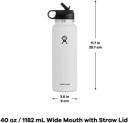 Hydro Flask Wide Mouth Straw Lid - Stainless Steel Reusable Water Bottle - Vacuum Insulated, Dishwasher Safe, Bpa-free, Non-toxic