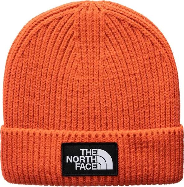 The North Face Logo Box Cuffed Beanie - Orange - One Size