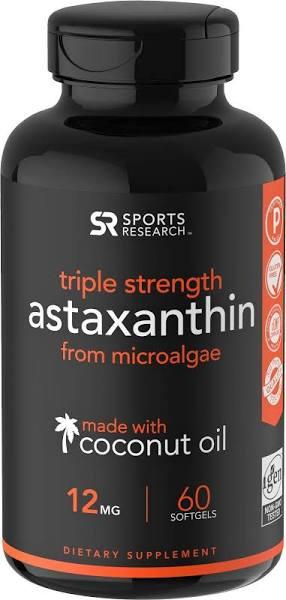 Sports Research Astaxanthin Triple Strength 12 MG 60 Softgels