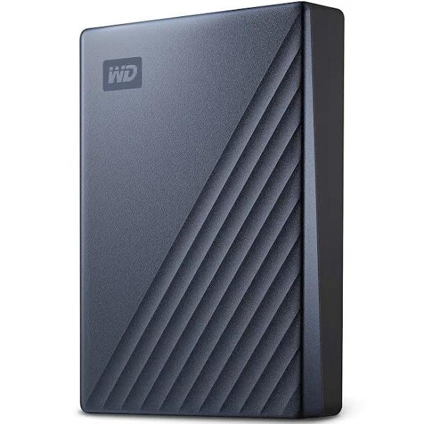 WD 6TB My Passport Ultra Portable Hard Drive, Blue - Metal - WDBEJA0060BBL-WESN