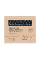 Morgan & Taylor Small Stainless Steel Pegs 40 Pack in Blue