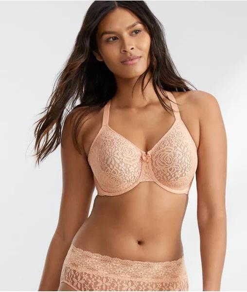 Wacoal - Halo Lace Underwire Bra - Pink - Size 36B