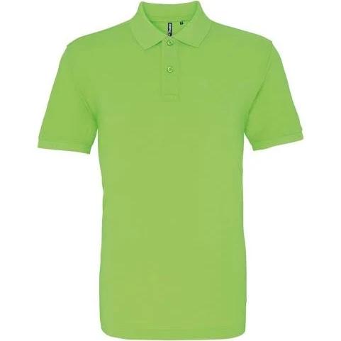 Asquith & Fox Mens Plain Short Sleeve Polo Shirt (Neon Green) (L)