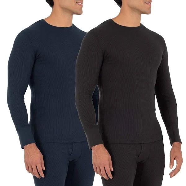 Fruit of The Loom Men's Recycled Waffle Thermal Underwear Crew Top (1 and 2 Packs)