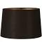 Florabelle Linen Drum Lamp Shade XXL Black with Gold Lining