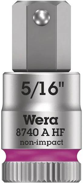 Wera 05003389001 8740 A HF Hex-Plus SW 5/16" Zyklop Bit Socket with 1/4" Drive Holding Function