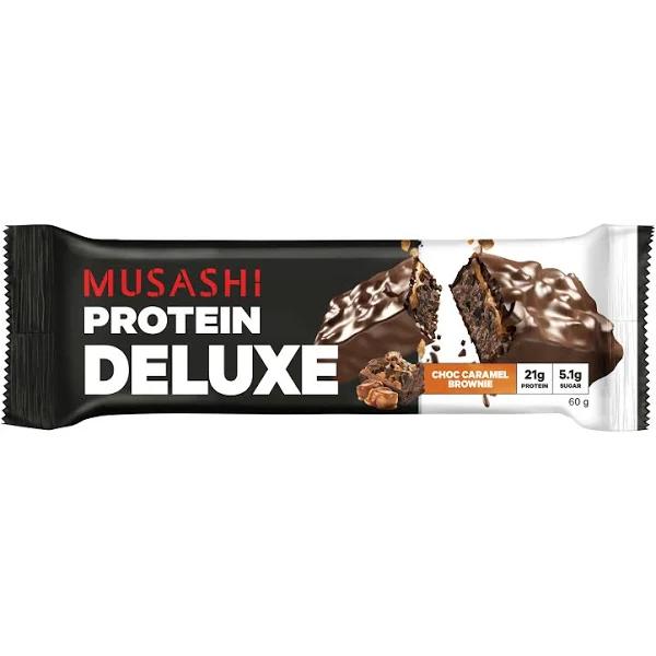 Musashi Deluxe Protein Bar Choc Caramel Brownie 60g