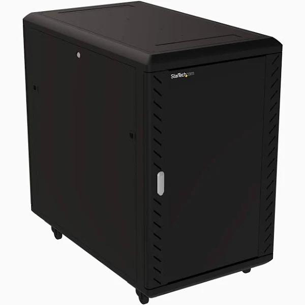 StarTech 18U 19in Server Rack Cabinet - 4 Post Adjustable Depth (6-32in) Locking RK1836BKF