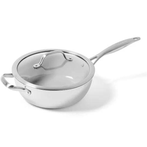 Green Pan Venice Pro Ceramic 3.5-Quart Chef's Pan | Crate & Barrel