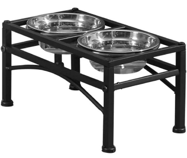 PaWz Dual Elevated Raised Pet Dog Feeder Bowl Stainless Steel Food Water Stand