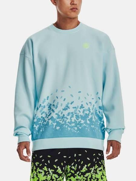 Under Armour Men's Curry Sour Then Sweet Crewneck Blue LG