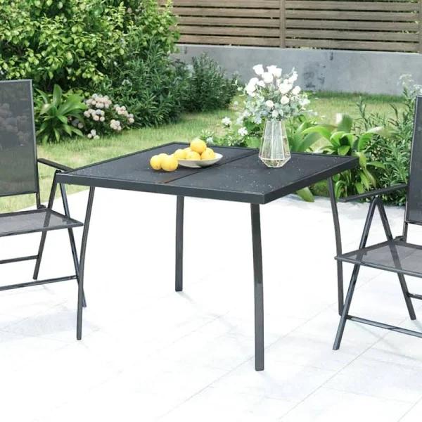 Garden Table Anthracite 100x100x72 cm Steel Mesh vidaXL