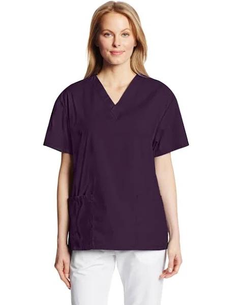 Dickies EDS Signature Scrubs Classic Fit V-Neck Top - XXS - Eggplant